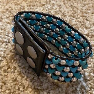 Beaded Bracelet with Snap Closure